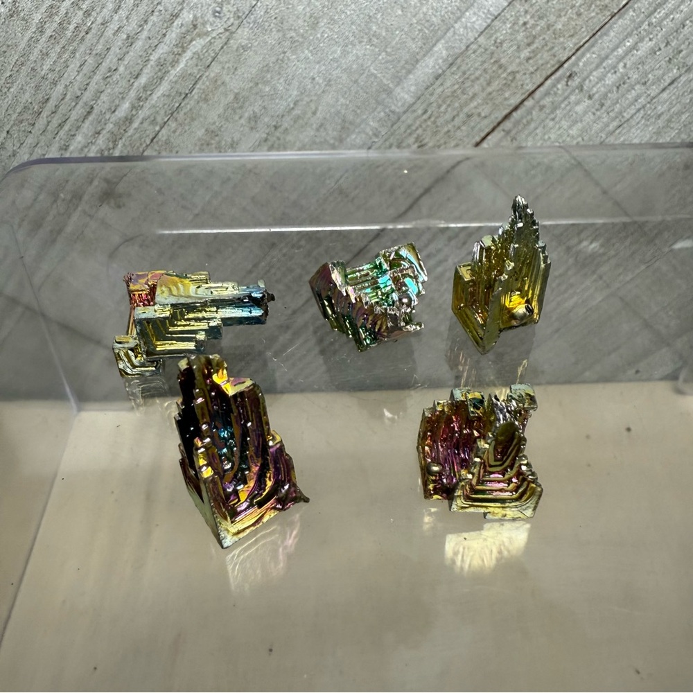Rainbow Bismuth Crystal Tower Mini Freeforms Specimen Stone Iridescent Mineral - Picture 8 of 9